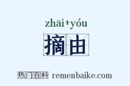 摘由是什么意思的图片